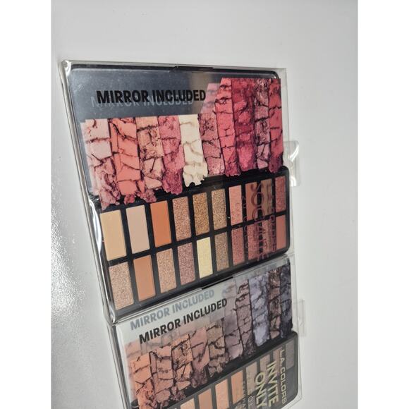 L.A.COLORS INVITE ONLY 20 COLORS EYESHADOW PALETTE 0.78 OZ Lot Of 2 - Picture 2 of 4